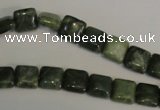 CDJ29 15.5 inches 8*8mm square Canadian jade beads wholesale