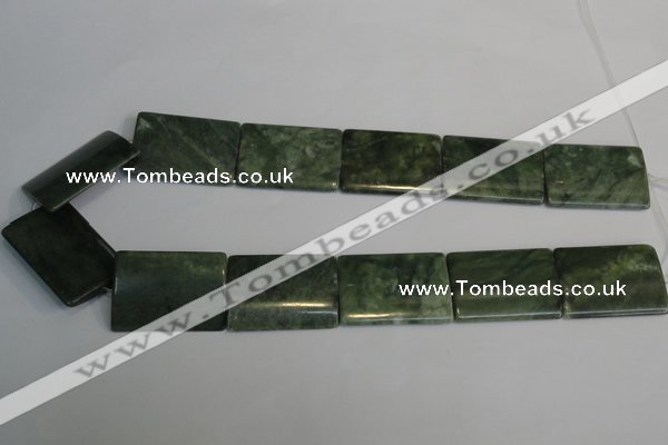 CDJ36 15.5 inches 25*35mm flat tube Canadian jade beads wholesale