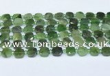 CDJ410 15.5 inches 8mm faceted square Canadian jade beads