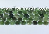 CDJ411 15.5 inches 10mm faceted square Canadian jade beads