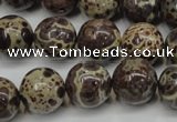 CDM06 15.5 inches 14mm round African dalmatian jasper beads