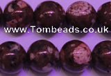 CDM53 15 inches 10mm round strawberry dalmatian jasper beads