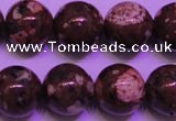 CDM53 15 inches 10mm round strawberry dalmatian jasper beads