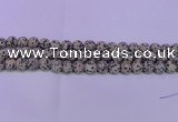 CDM81 15.5 inches 6mm round matte dalmatian jasper beads