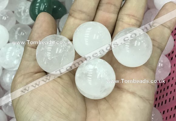 CDN02 25mm round white crystal decorations wholesale