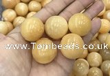 CDN07 25mm round yellow jade decorations wholesale