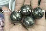 CDN09 25mm round pyrite gemstone decorations wholesale