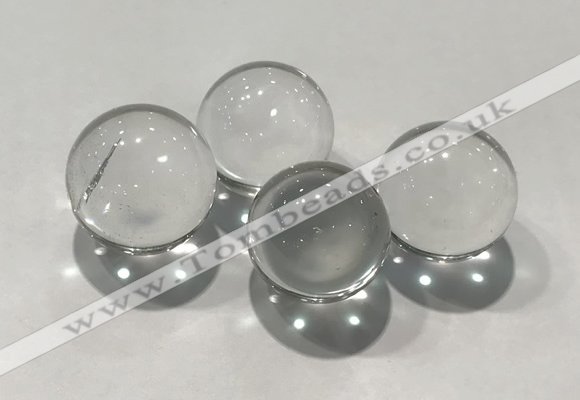 CDN1000 20mm round white crystal decorations wholesale