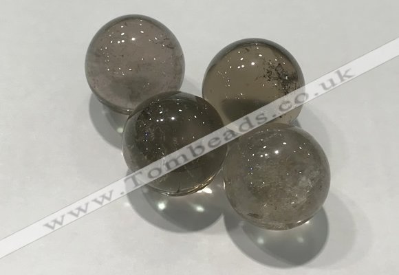 CDN1002 20mm round smoky quartz decorations wholesale