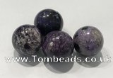 CDN1012 25mm round charoite decorations wholesale