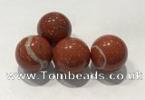 CDN1017 25mm round red jasper decorations wholesale