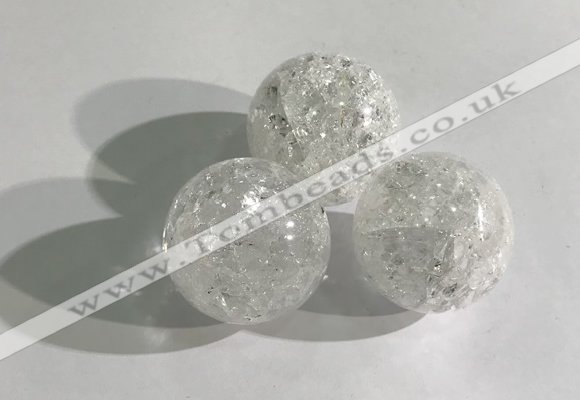 CDN1037 30mm round crackle quartz decorations wholesale