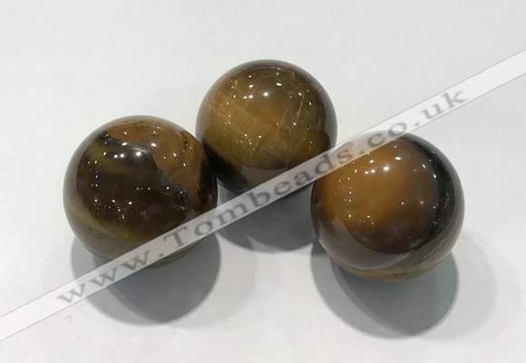 CDN1050 30mm round yellow tiger eye decorations wholesale