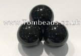 CDN1057 30mm round black obsidian decorations wholesale