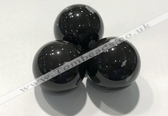 CDN1059 30mm round snowflake obsidian decorations wholesale