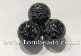 CDN1061 30mm round snowflake obsidian decorations wholesale