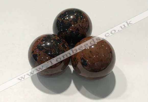 CDN1062 30mm round mahogany obsidian decorations wholesale