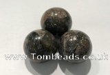 CDN1066 30mm round grey opal decorations wholesale