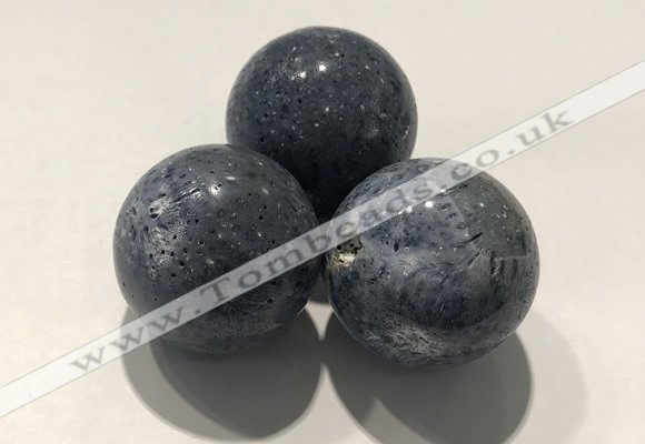 CDN1070 30mm round blue coral decorations wholesale