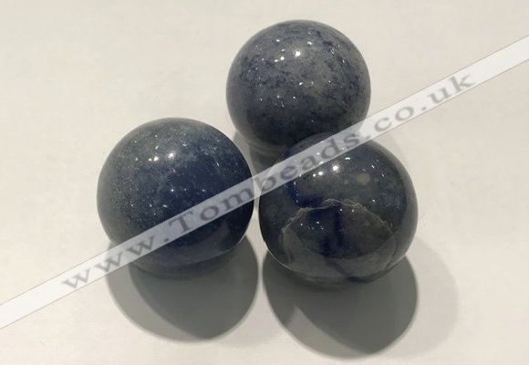 CDN1071 30mm round blue aventurine decorations wholesale