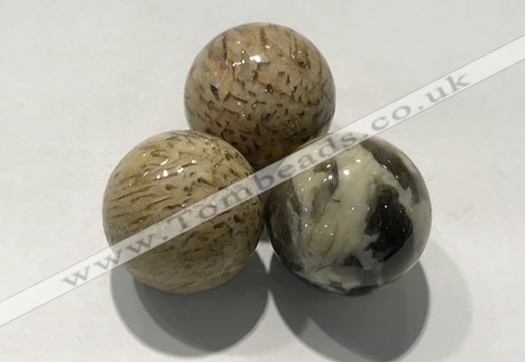 CDN1076 30mm round feldspar decorations wholesale