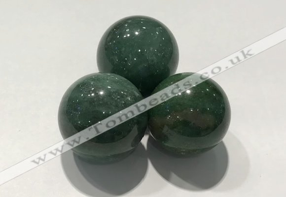 CDN1077 30mm round green biotite decorations wholesale