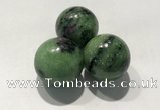 CDN1081 30mm round ruby zoisite decorations wholesale