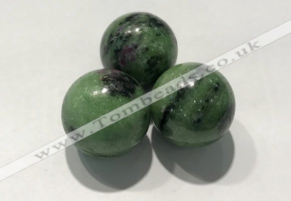 CDN1081 30mm round ruby zoisite decorations wholesale