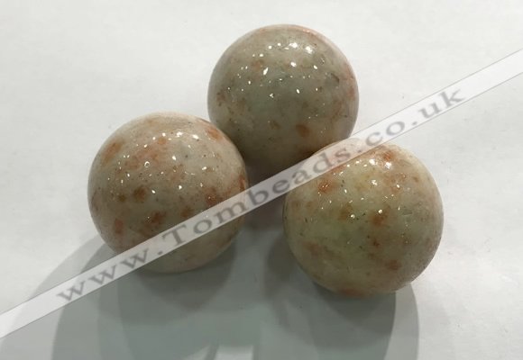 CDN1082 30mm round golden sunstone decorations wholesale