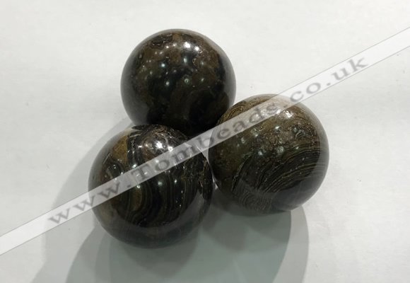 CDN1083 30mm round bronzite decorations wholesale