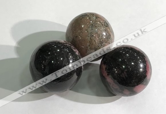 CDN1086 30mm round rhodonite decorations wholesale