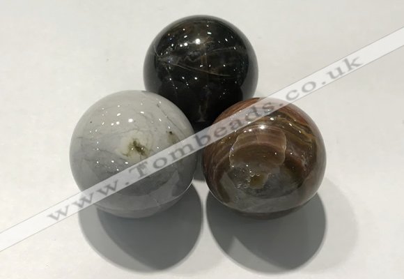 CDN1093 30mm round agate decorations wholesale