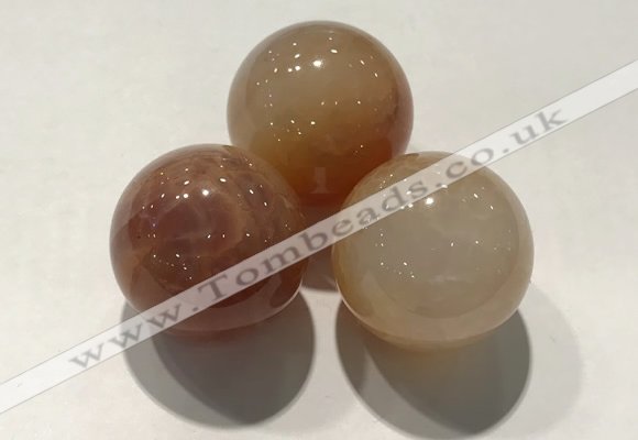 CDN1097 30mm round fire agate decorations wholesale