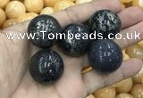 CDN11 25mm round pyrite gemstone decorations wholesale