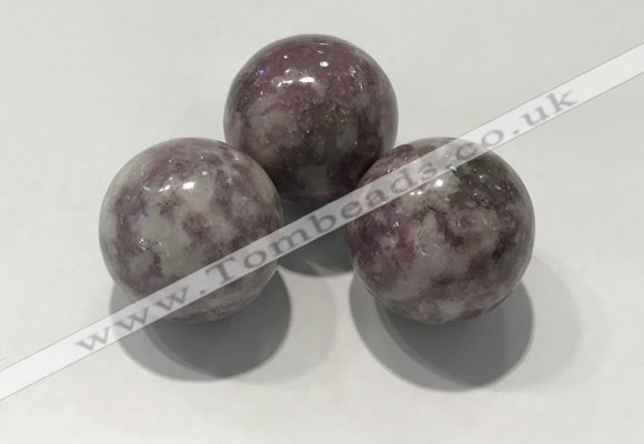 CDN1100 30mm round lilac jasper decorations wholesale