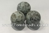 CDN1101 30mm round kiwi jasper decorations wholesale