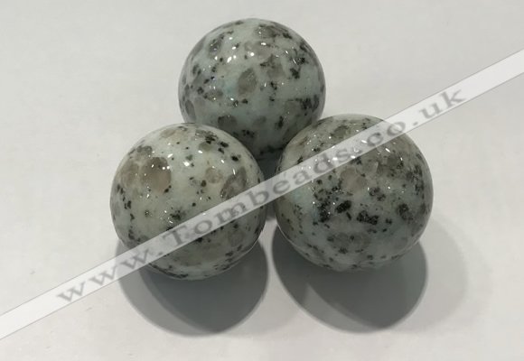 CDN1101 30mm round kiwi jasper decorations wholesale