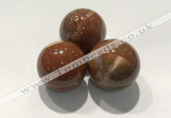 CDN1106 30mm round red jasper decorations wholesale