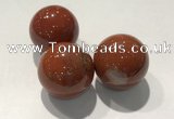 CDN1107 30mm round red jasper decorations wholesale