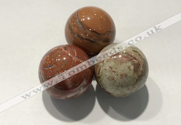 CDN1110 30mm round brecciated jasper decorations wholesale