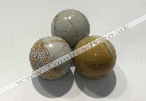 CDN1114 30mm round picasso jasper decorations wholesale