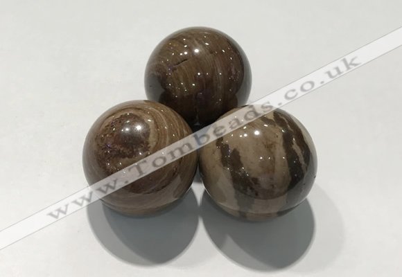 CDN1115 30mm round zebra jasper decorations wholesale