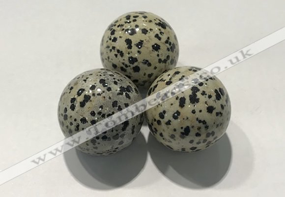 CDN1132 30mm round dalmatian jasper decorations wholesale