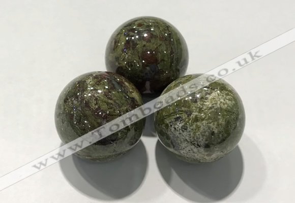 CDN1135 30mm round dragon blood jasper decorations wholesale