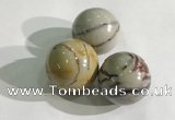 CDN1142 30mm round picasso jasper decorations wholesale