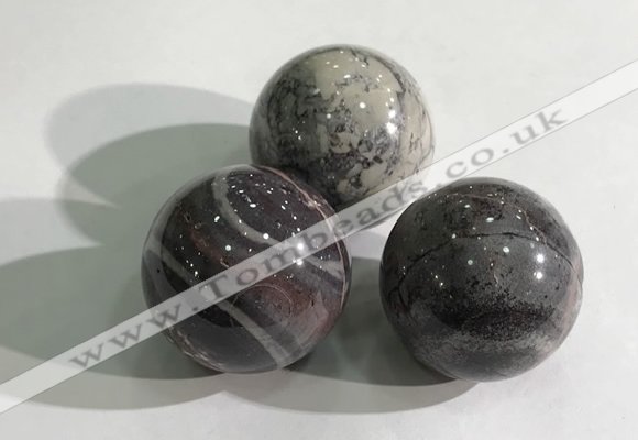 CDN1146 30mm round jasper decorations wholesale