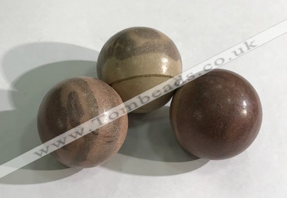 CDN1147 30mm round jasper decorations wholesale