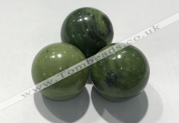 CDN1151 30mm round Canadian jade decorations wholesale