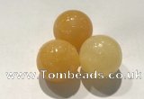 CDN1154 30mm round yellow jade decorations wholesale