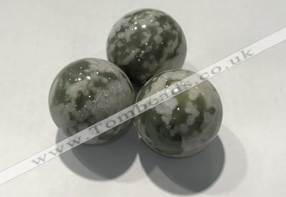 CDN1155 30mm round Mashan jade decorations wholesale